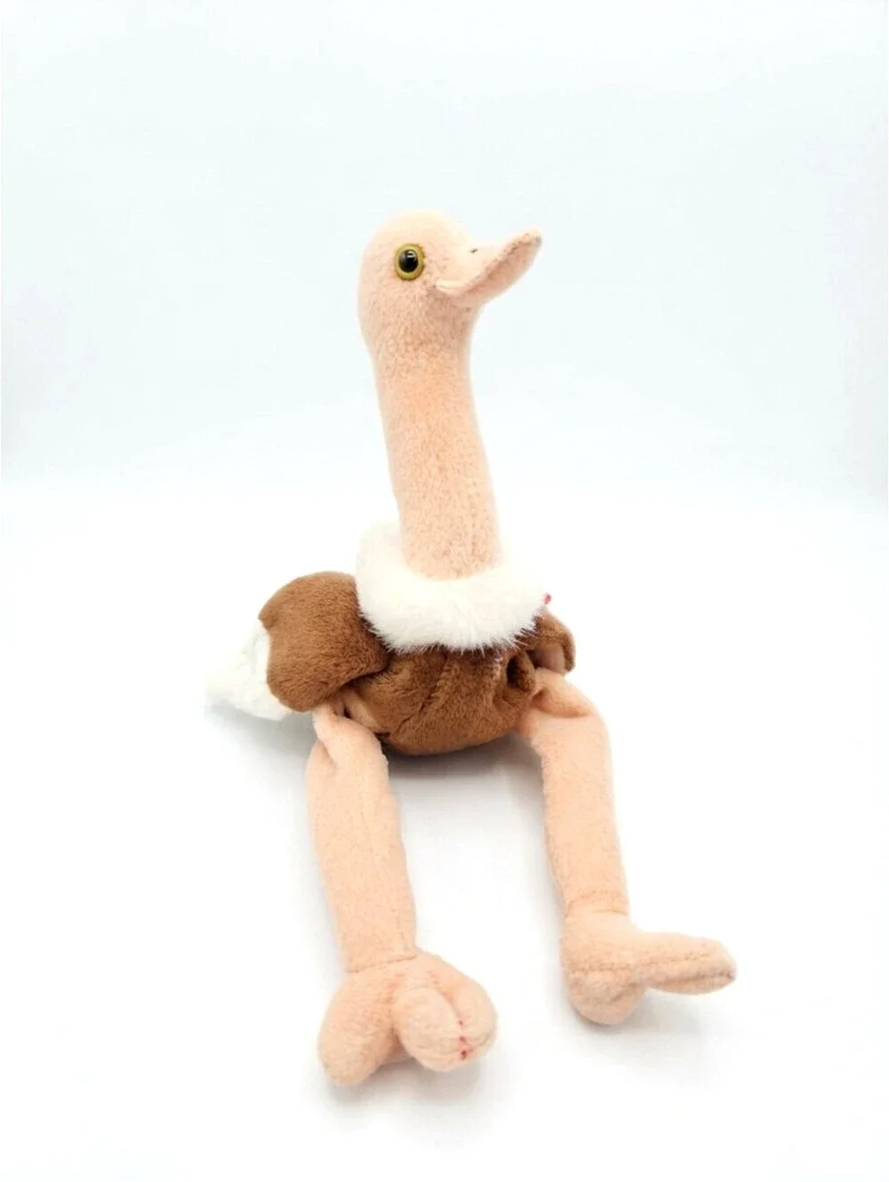 RARE WITH ERRORS: Ty Beanie Baby Stretch the Ostrich 1997